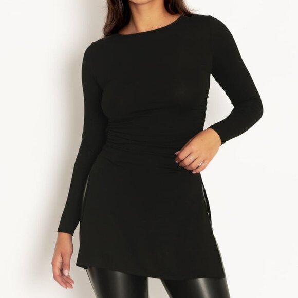 Blackmilk Tops - Blackmilk - Long Sleeve Tunic Top - Limited